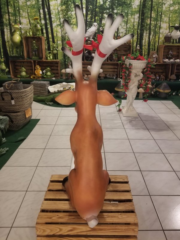 Preview: Weihnachten Rudolf Renntier Figur, sitzend *SELBSTABHOLUNG*